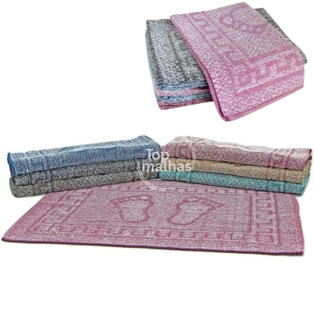 Kit com Toalhas para Piso Banheiro Tapete Pezinho Confort 43cm x 70cm Oferta Imperdível | 1147 | Promoção