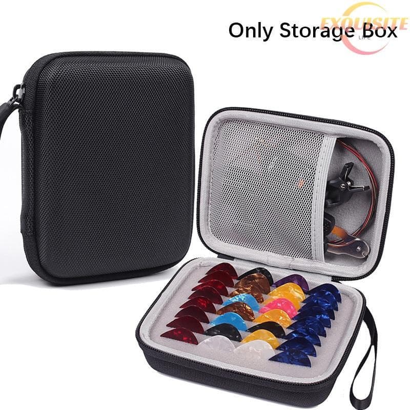 [EL] 1 Peça Portátil EVA Preto Amarelo Porta Palheta De Guitarra Caixa Com Slot Para Bolsa De Armazenamento De Nova