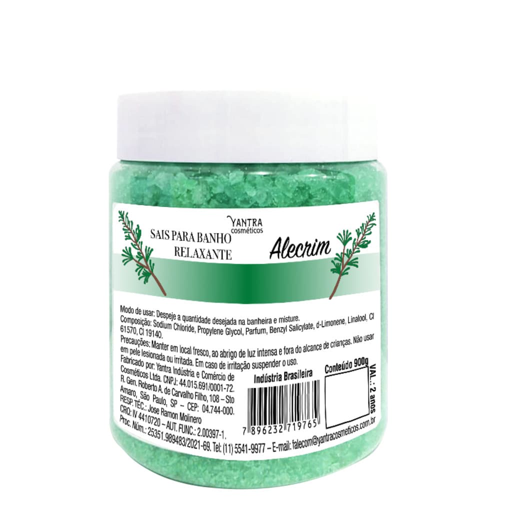 Sais Para Banho Banheira Relaxante - Fragrância Alecrim