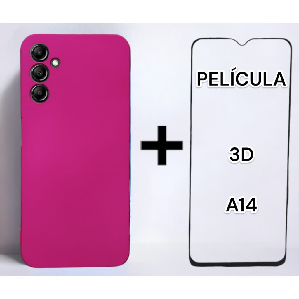 Kit capinha capa case Samsung A14 + Pelicula 3D