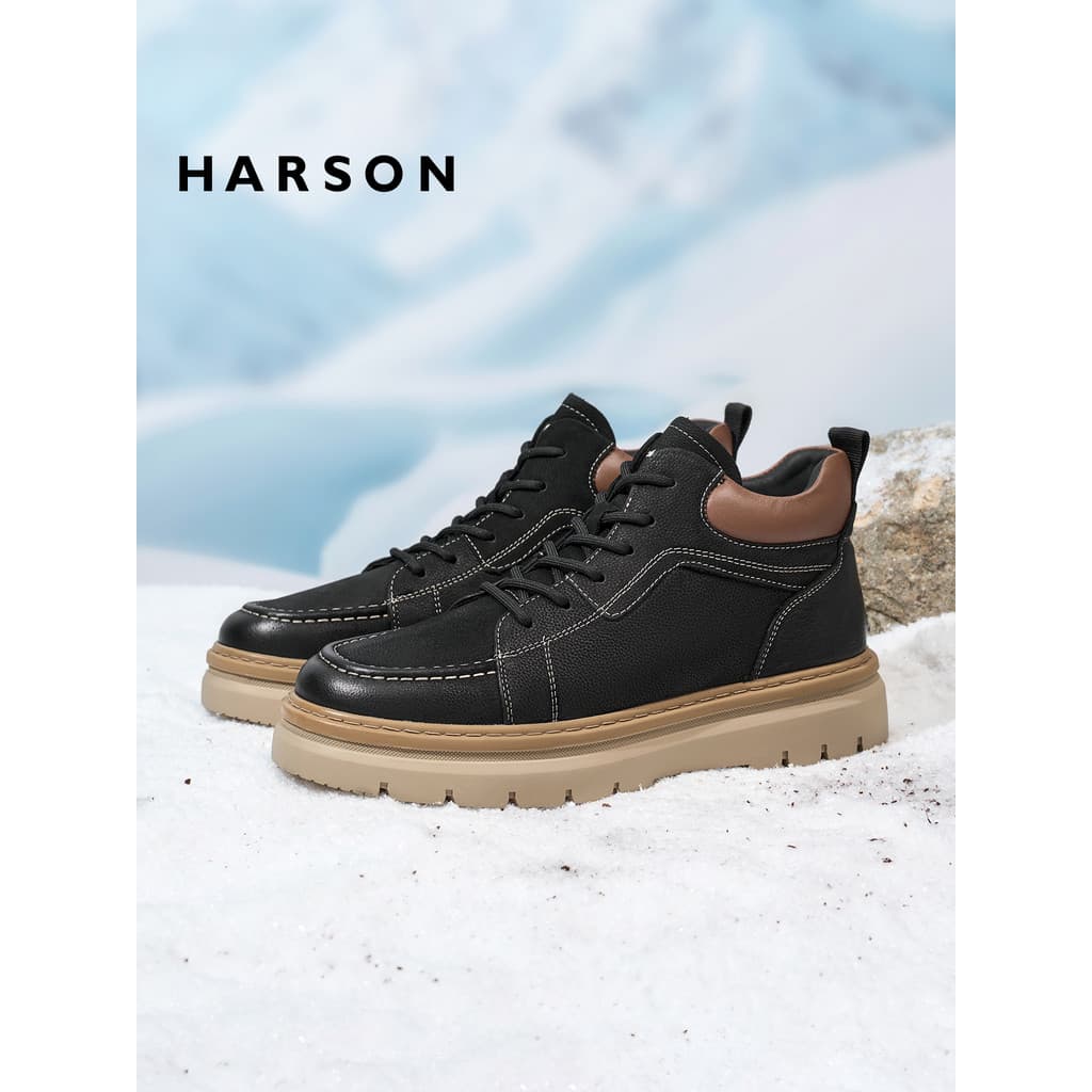 Husen sapatos masculinos de inverno novo estilo Martin botas masculinas de alta qualidade sapatos casuais botas de couro