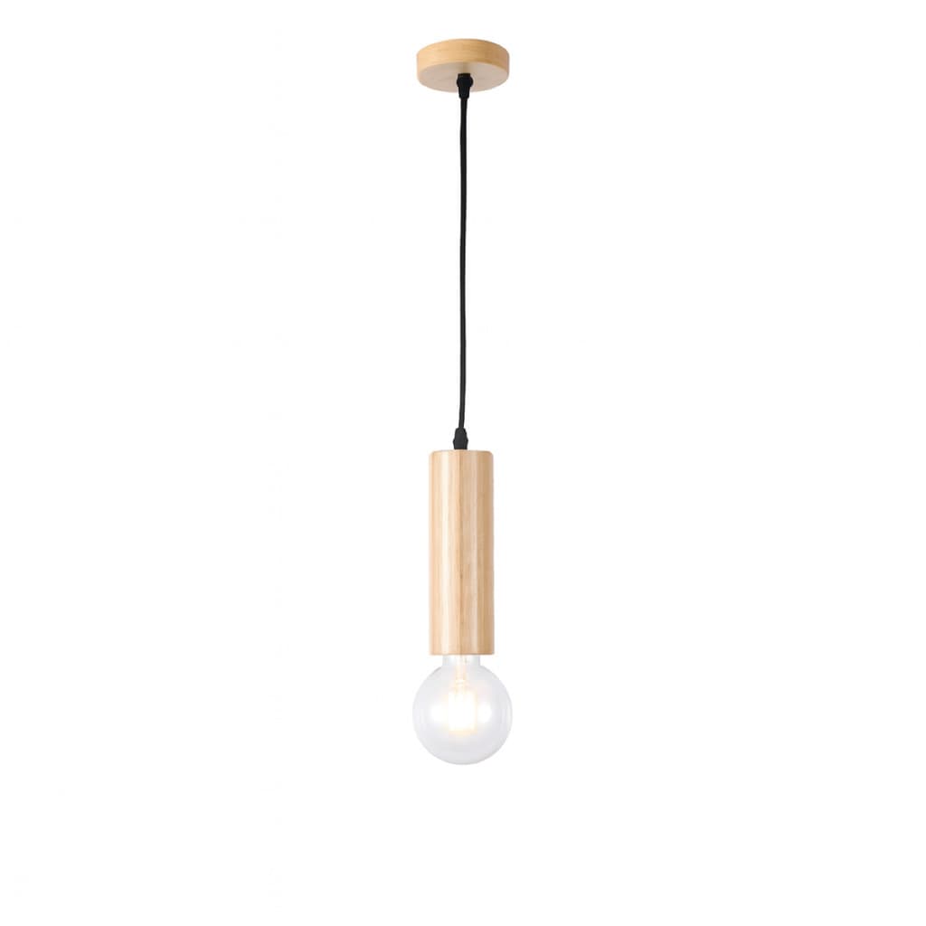 Luminária Pendente Retrô de Madeira Sem Lâmpada Suporta até 40w Decoração Sala Quarto Cozinha E27