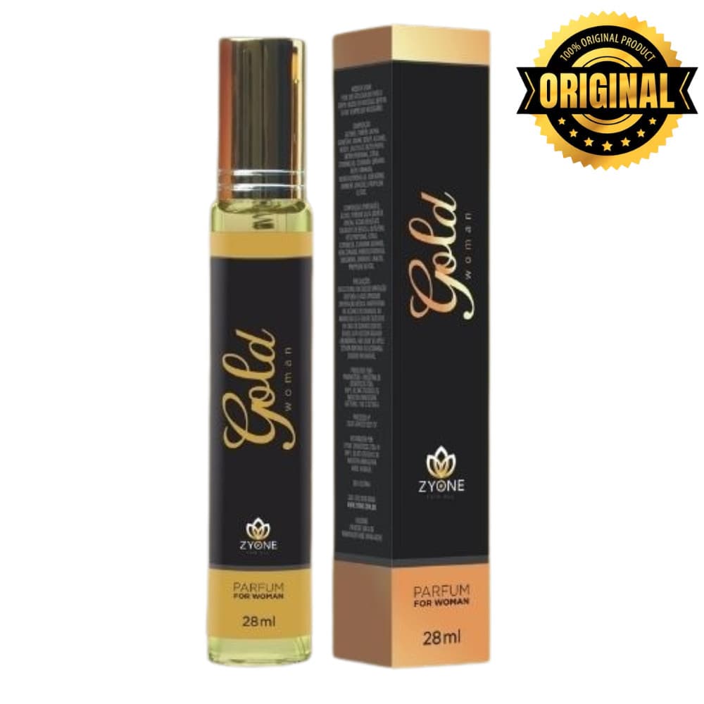 Gold Woman Zyone Cosméticos Feminino Parfum 28ml Alta Fixação Essência Premium