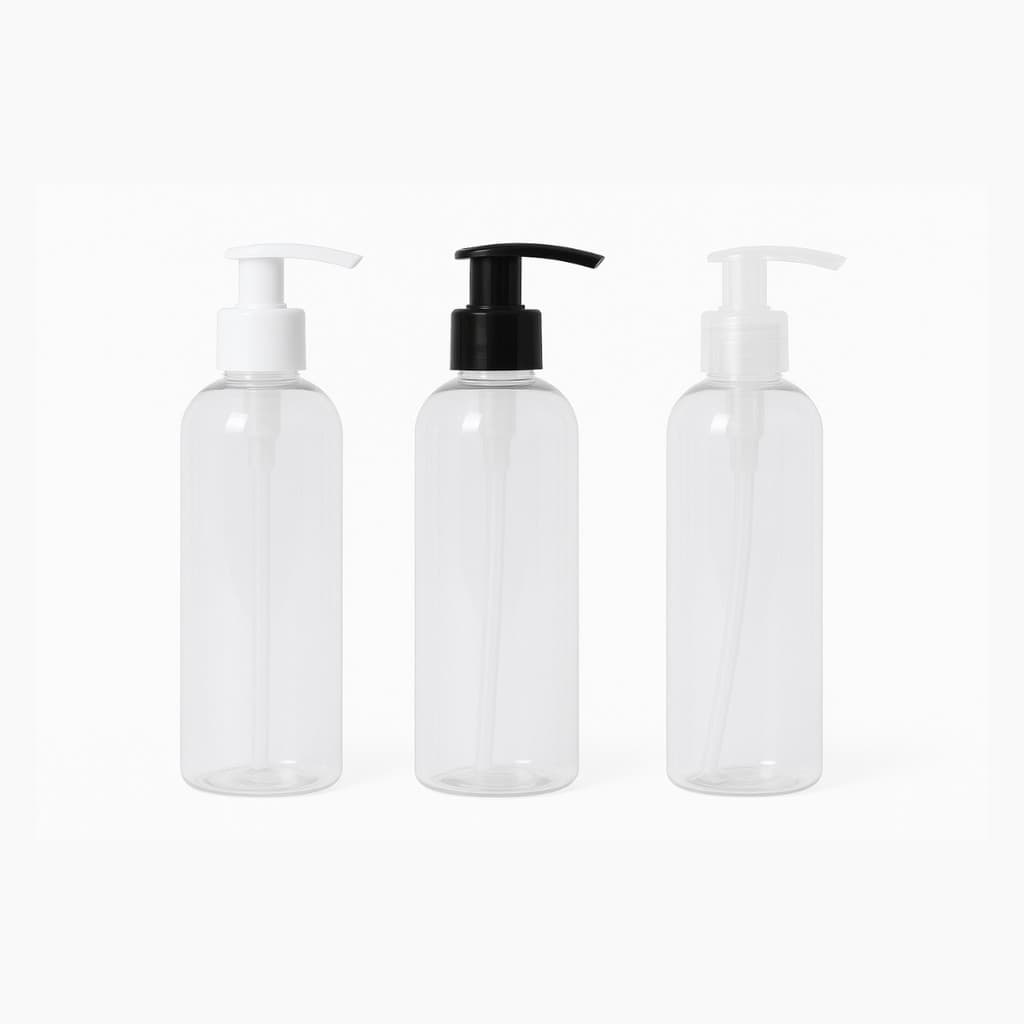 Kit 5 Frascos Pet Cilíndrico 120ml com Válvula Pump