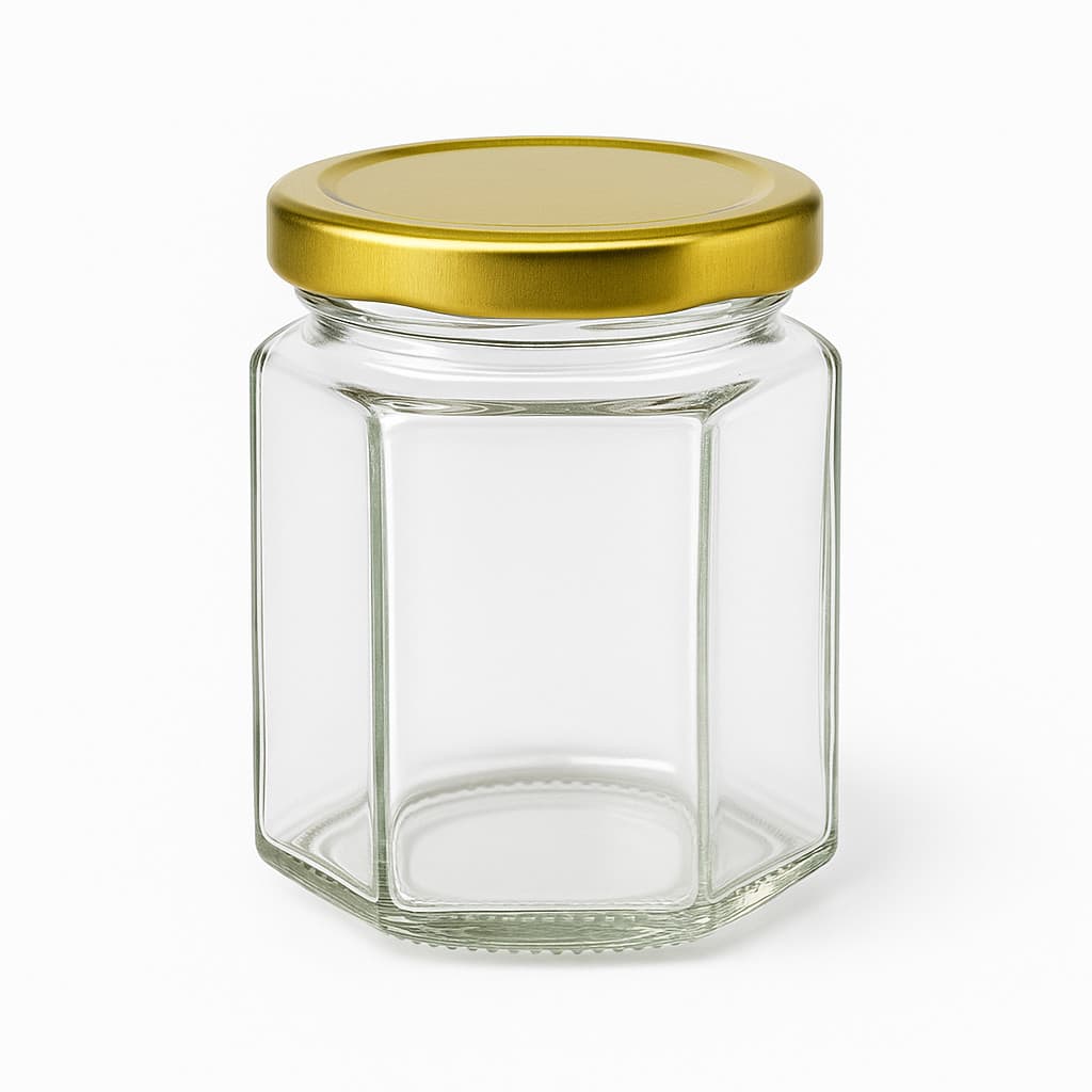Kit Potes de Vidro 200ml com Tampa Metálica para Geleias, Doces e Conservas Multiuso