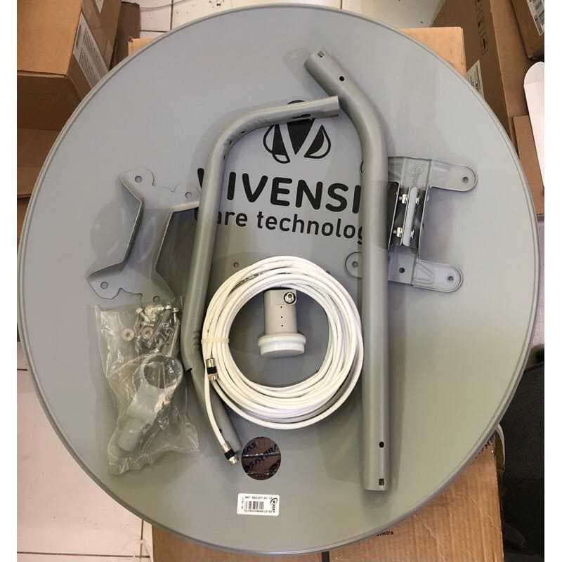 Kit Completo Antena KU 60cm W3SAT com LNBF e 15m de Cabo