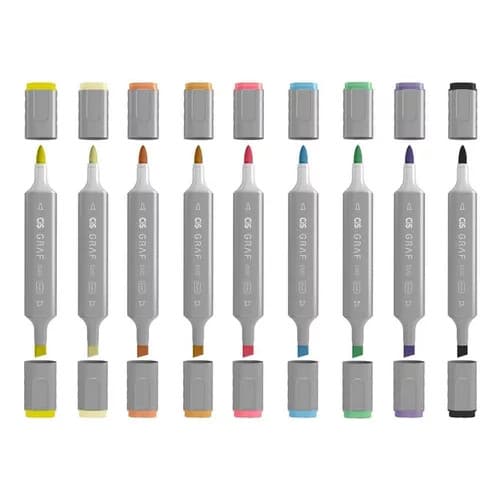 Caneta Marcador artistico Cis Graf Duo Brush - unidade