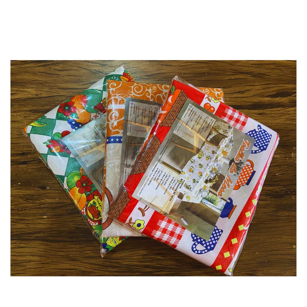 Kit 3 Toalha De Mesa 4 Cadeiras Estampas Variadas Jantar