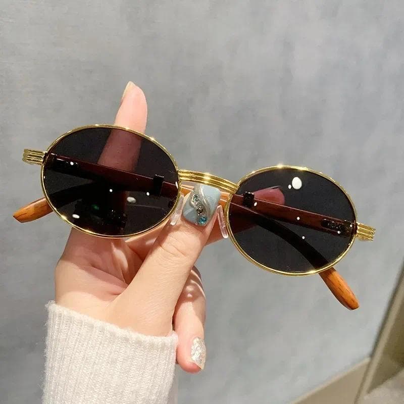 Óculos de Sol Vintage para Mulheres, Óculos de Sol para Homens, Óculos Ovais, Lentes de Sol em Tendência*-&*&-**--**-&-*