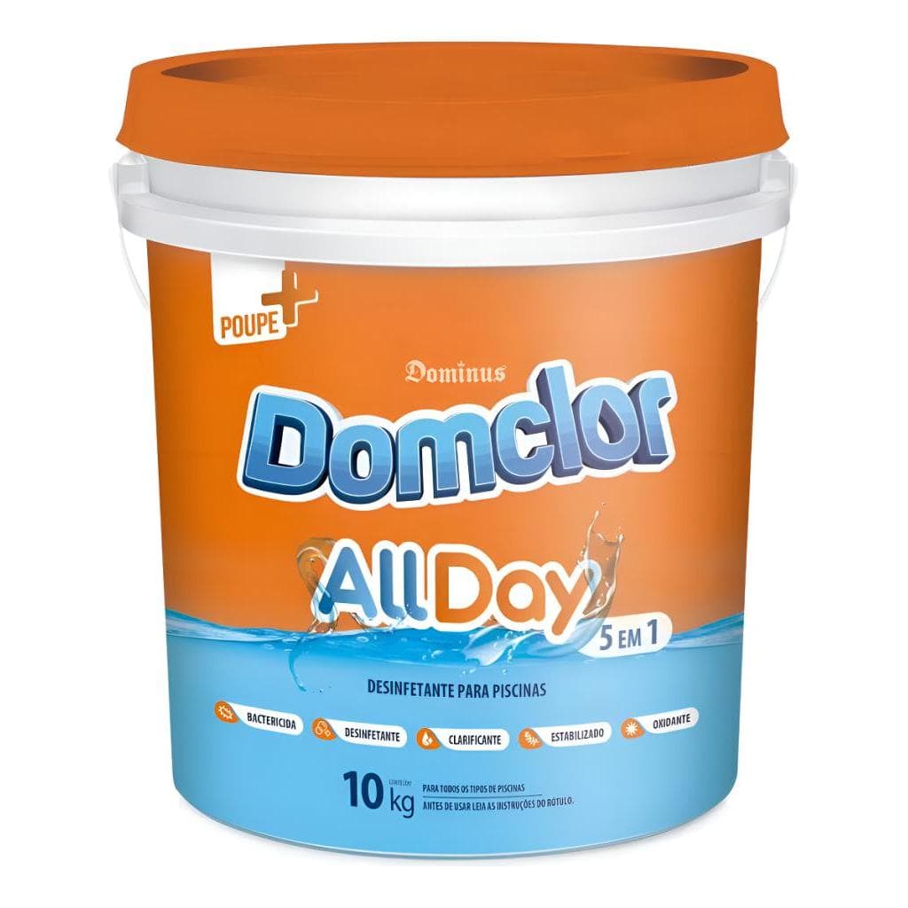 Cloro Granulado Para Piscinas Balde 10kg Domclor 5 Em 1