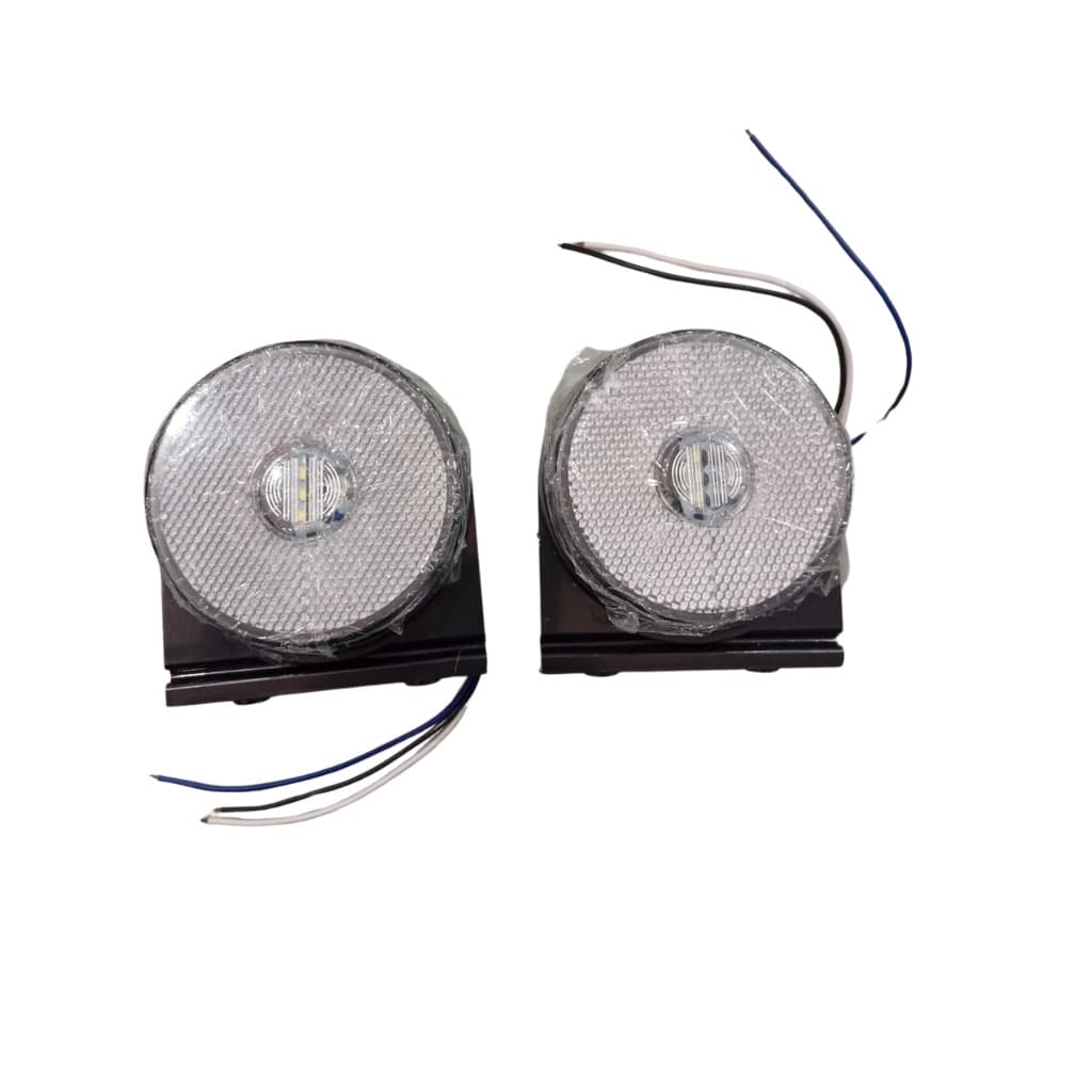Lanterna Lateral Carreta Com Suporte Redondo Cristal Bivolt Cinoy