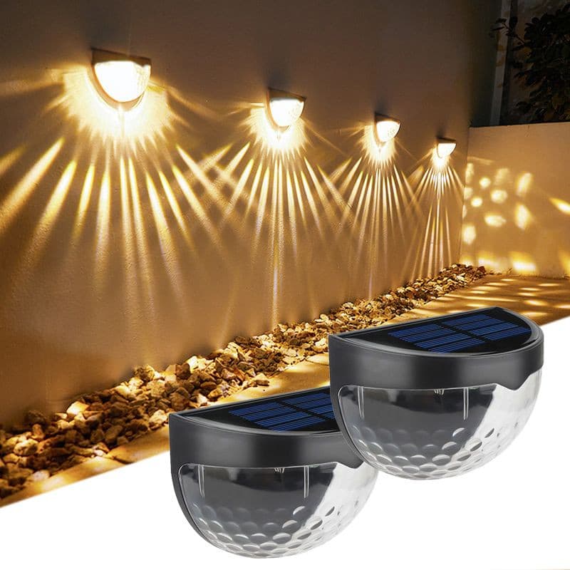 Kit 2 Luminárias Arandela Semicircular para Jardim Led Prova Dágua Casa Muro Cerca Escada