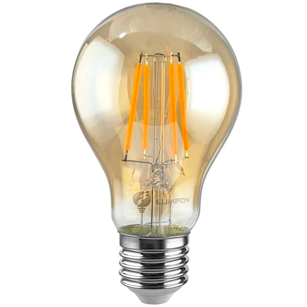 Lâmpada LED Filamento A60 4W Retrô Âmbar E27 Decoração Vintage