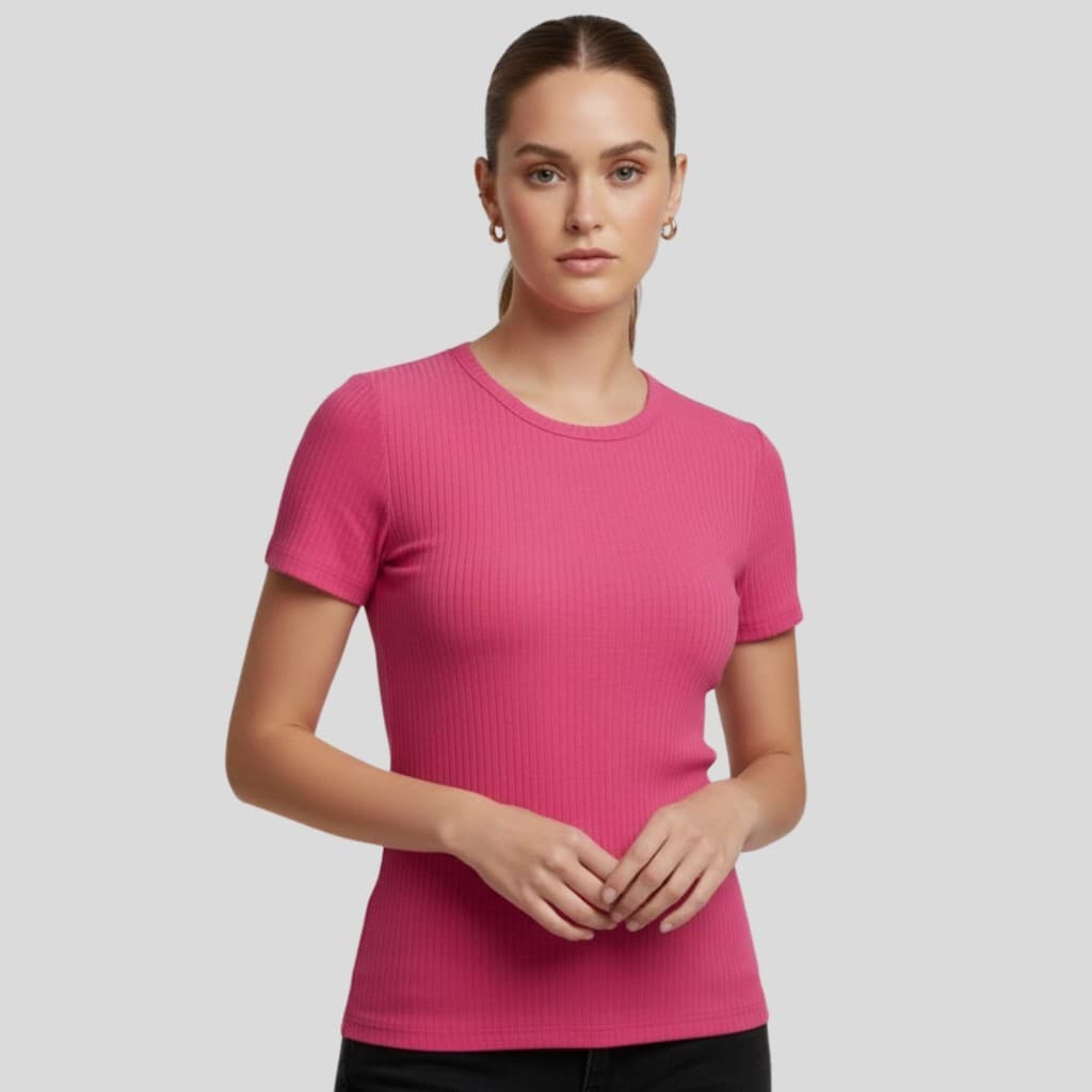Camiseta Feminina Canelada Casual Confortável Comfort Line Premium