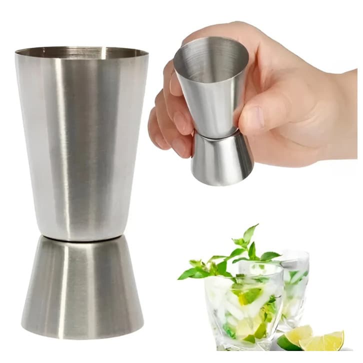 Copo Dosador Duplo 50ml 25ml Inox Para Bebidas Medidor