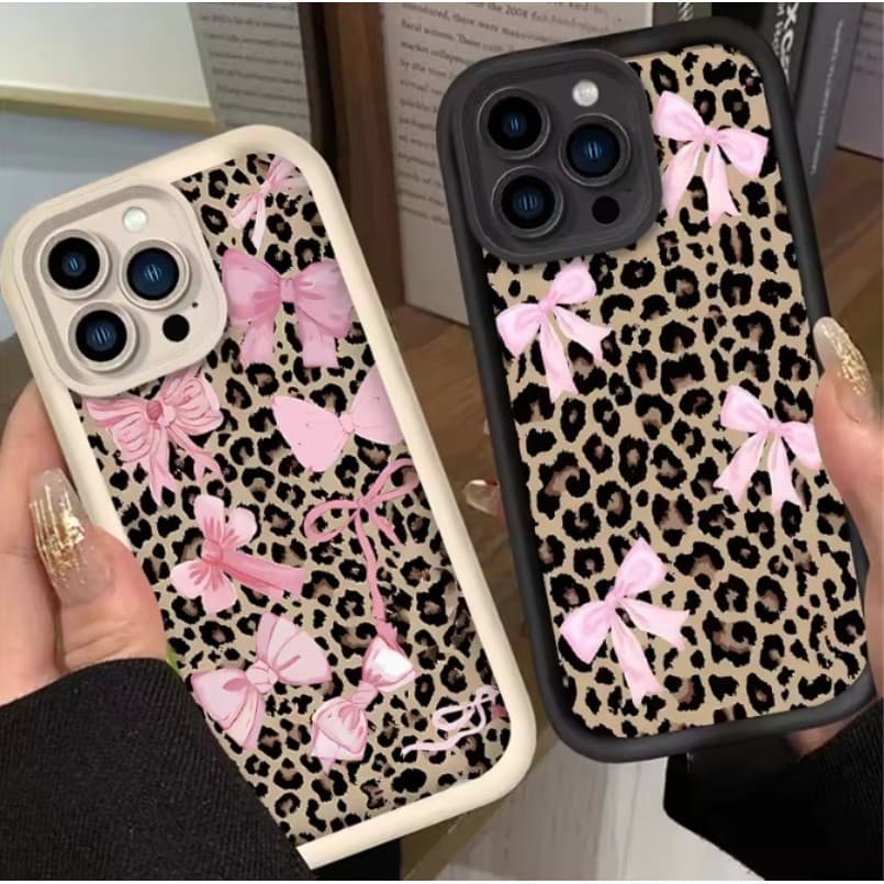 Leopardo Rosa Arco Impressão Caso De Telefone Para Redmi 17C 17 A7 A5 M100 Nota 17 Pro 4G 5G Silicone À Prova De Choque