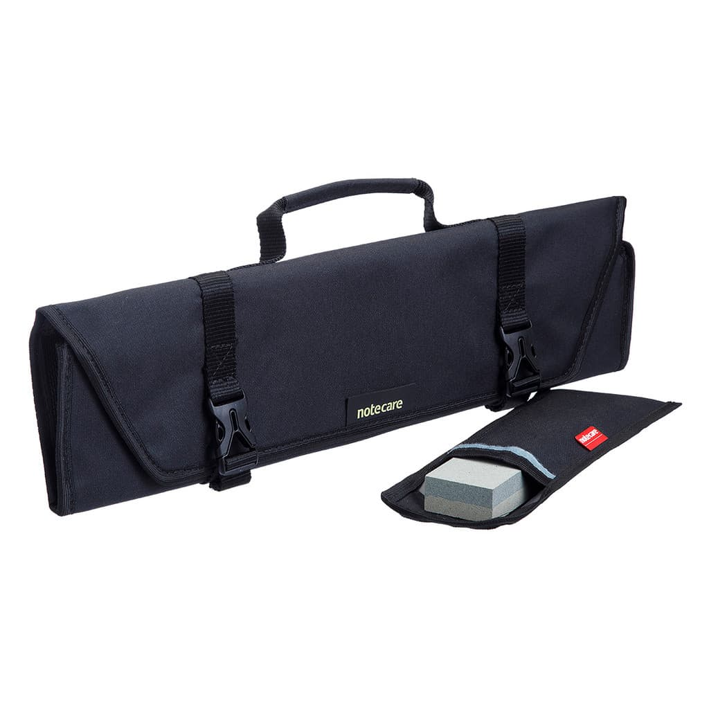 Estojo Notecare Porta Facas Knifepro Slice para 2 facas e Chaira + Estojo para pedra de afiar - Chef Churrasco Sushiman