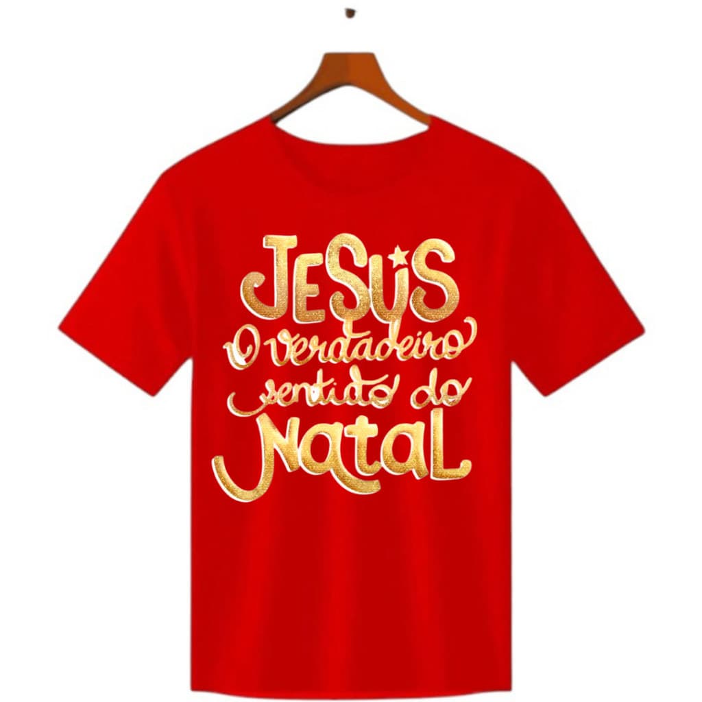 CAMISA CAMISETA ESTAMPADA JESUS O VERDADEIRO NATAL 100% ALGODÃO ENVIO RAPIDO