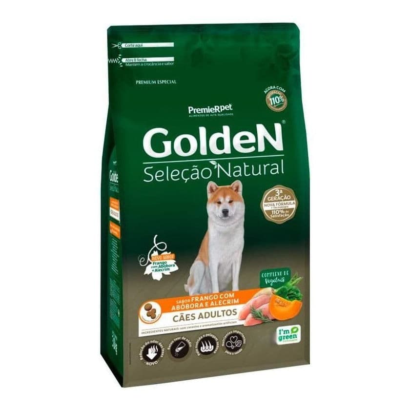 Ração para cães adultos Golden Seleção Natural - 12kg