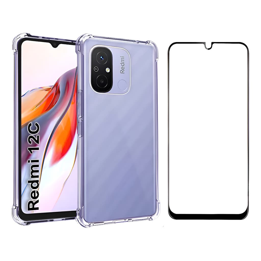 Capa Capinha Anti Impacto + Película 3d Compativel Redmi 12c