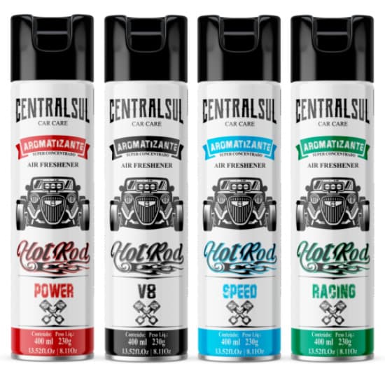 Kit C/4 Aromatizantes Hot Rod Centralsul
