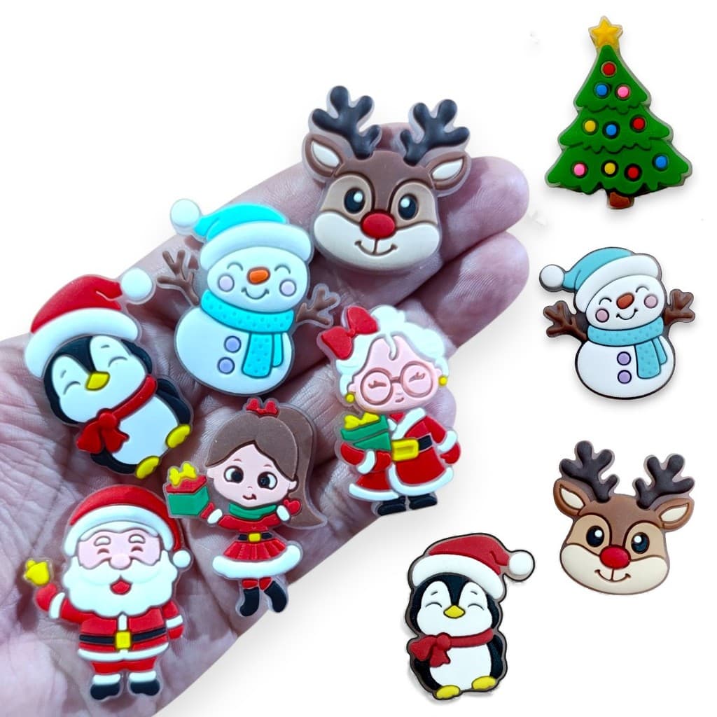 Apliques Emborrachados Laços de Natal Tiara Infantil Artesanato Personalizado Natalino