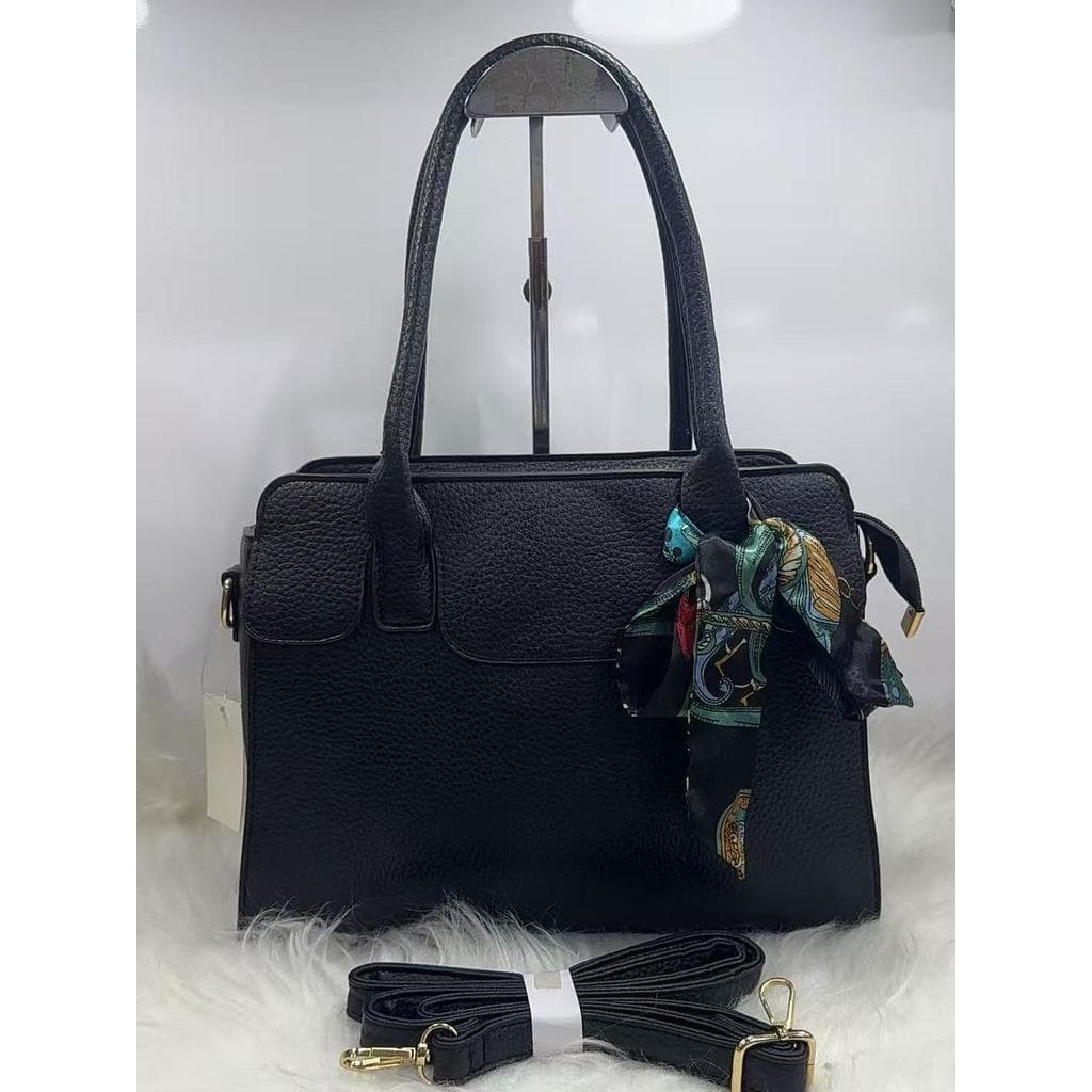 Bolsa Feminina Com Alça Lateral Transversal Faixa de Mão De Couro com lenços 23