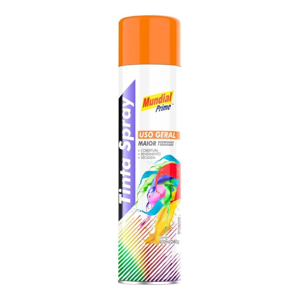 Tinta Spray Mundial Prime Laranja - 400ML