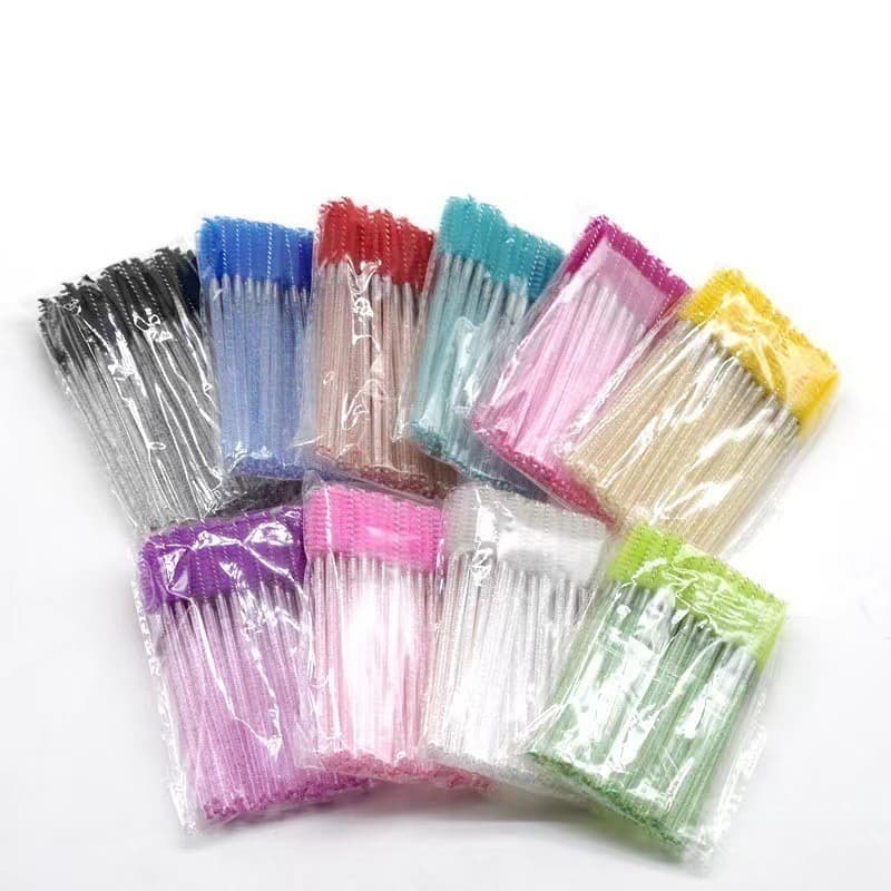KIT 600 unidades escovinhas com glitter e sem Glitter Extensão de Cílios e sobrancelha--GUI ANA