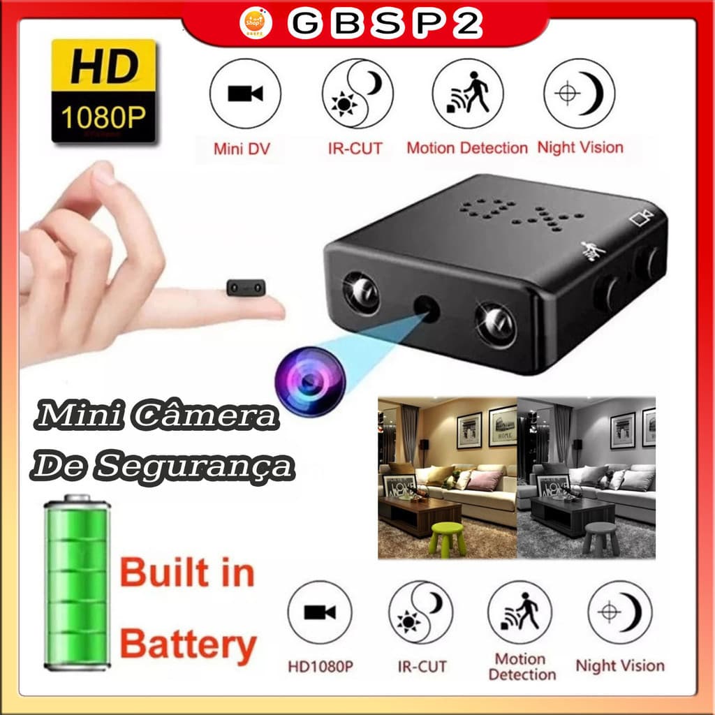 Mini Câmera De Segurança Oculta Wi-fi 1080p Hd