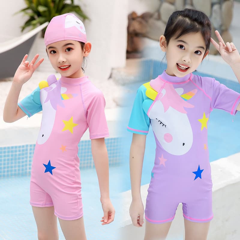 Novo estilo de maiô infantil meninas maiô Boxer de uma peça grandes crianças bonito bebê maiô inteiro