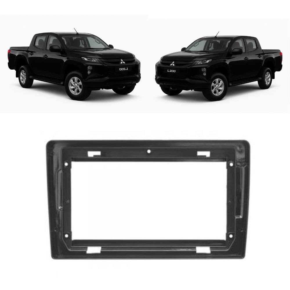 Moldura 9 polegadas mitsubishi l200 2018 a 2021 black piano