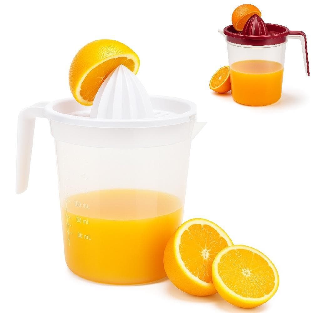 Espremedor Limao Laranja Manual Jarra Suco De Frutas Dosador Portatil 1,2L Alca Suqueira Agua Bebidas