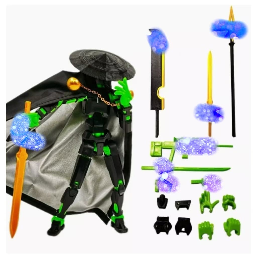Boneca da sorte 13 articulações móveis impressão 3D boneca de 3a geração DIY descompressão de corpo inteiro ferramenta ú