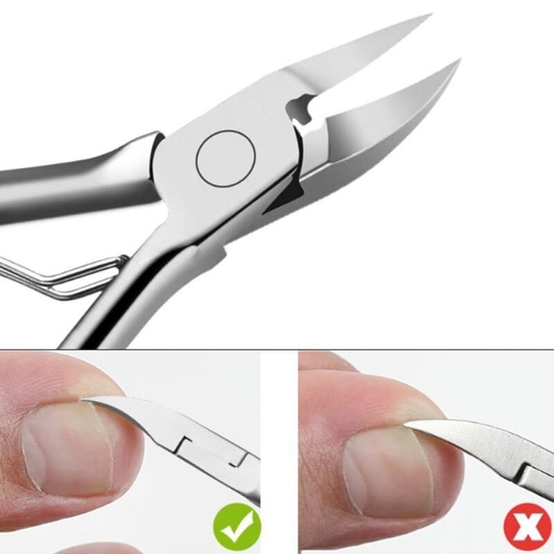 Ferramentas para cuidados com as unhas com cortadores de unhas de ponta grossa para remover resíduos