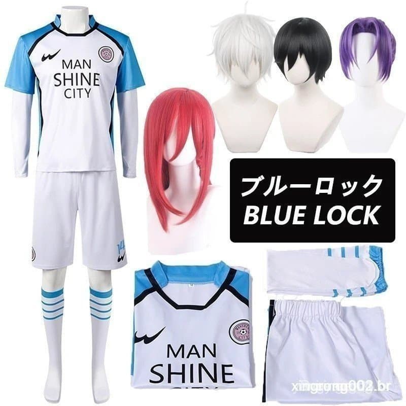 2025 Cosplay Fantasia Anime Camisa Masculina Uniforme Azul Vermelho Bloqueio Chigiri Hyoma Seishiro Reo Mikage N YDTK W7
