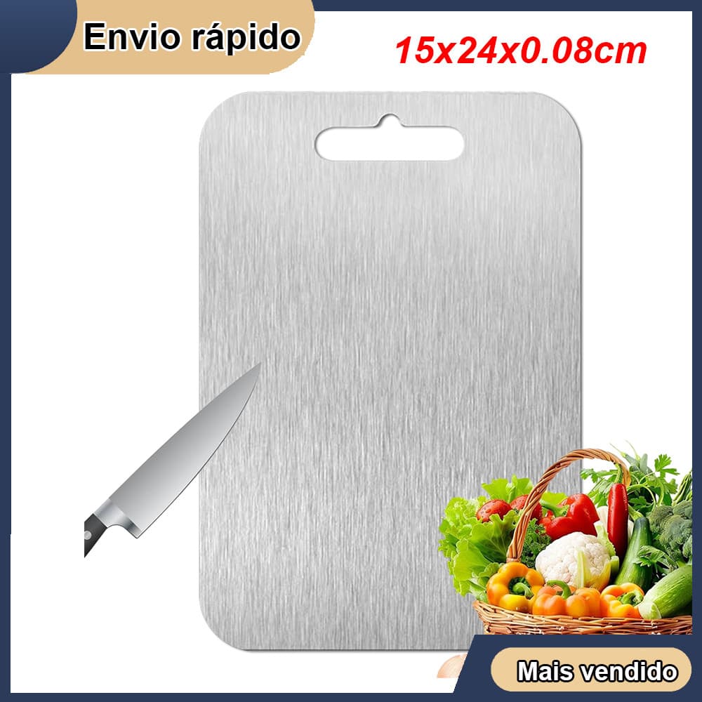 15x24x0.08cm Tábua de corte de aço inoxidável para cozinha Tábua de massa Tábua de corte de carne para bancada