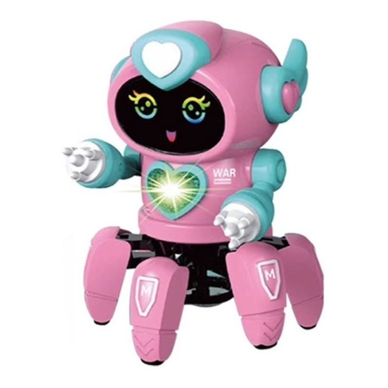 Brinquedo Robô Aranha Lady Dançante Face Digital Com Sons Luzes