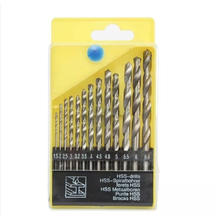Jogo 13 pçs Broca Metal 1.5mm a 6.5mm,,,