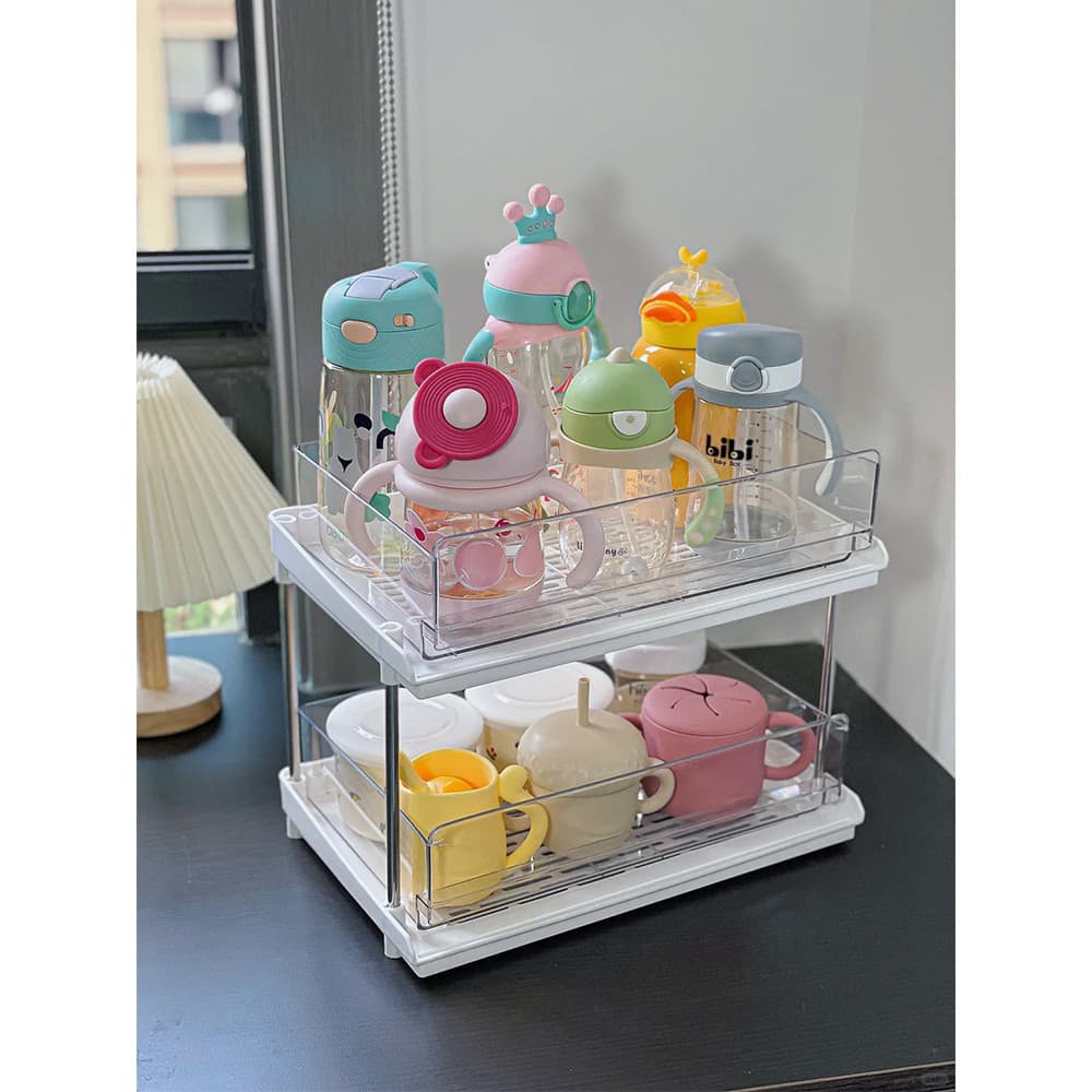 Rack de produtos para bebês, mesa de alimentação para bebês, leite em pó, garrafa, rack de armazenamento, copo de água,