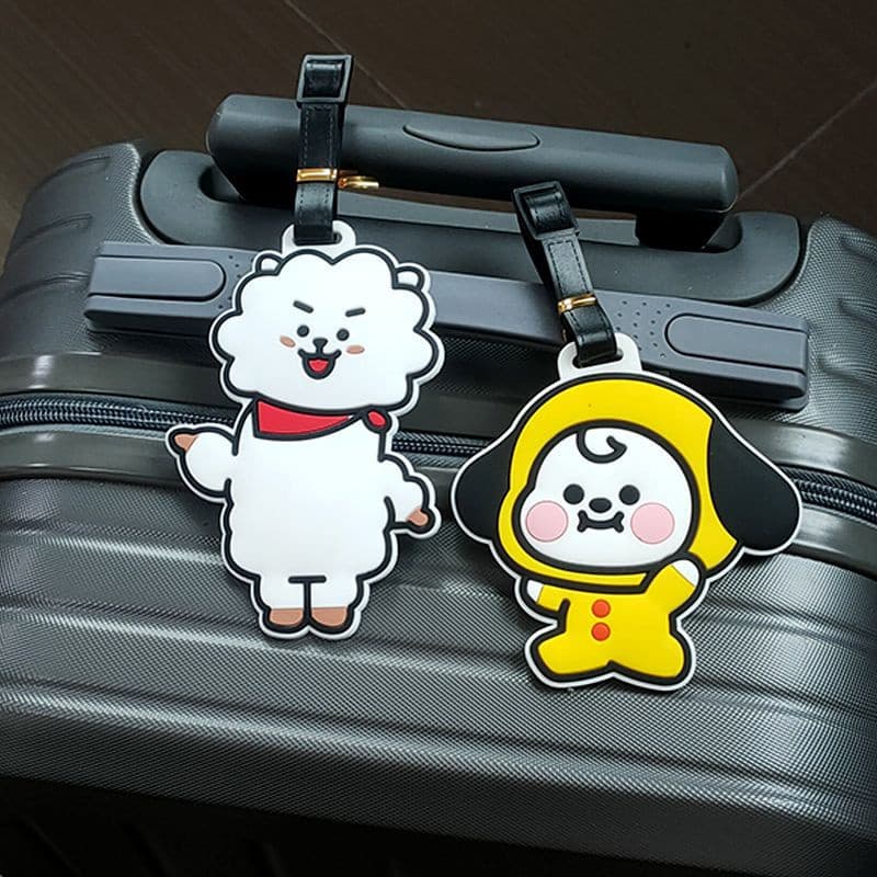 Cartoon Tag Bagagem Tag Mala Tag Consignação Bag Pingente Anti-perda Jóias Bt21 BT21 BTS