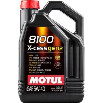 Óleo Para Motor De Carro Motul 8100 X-cess Gen2 5w-40 4l