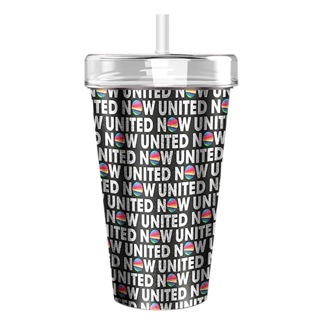 Copo Decorado Now United Names 550ml Com Canudo Plástico
