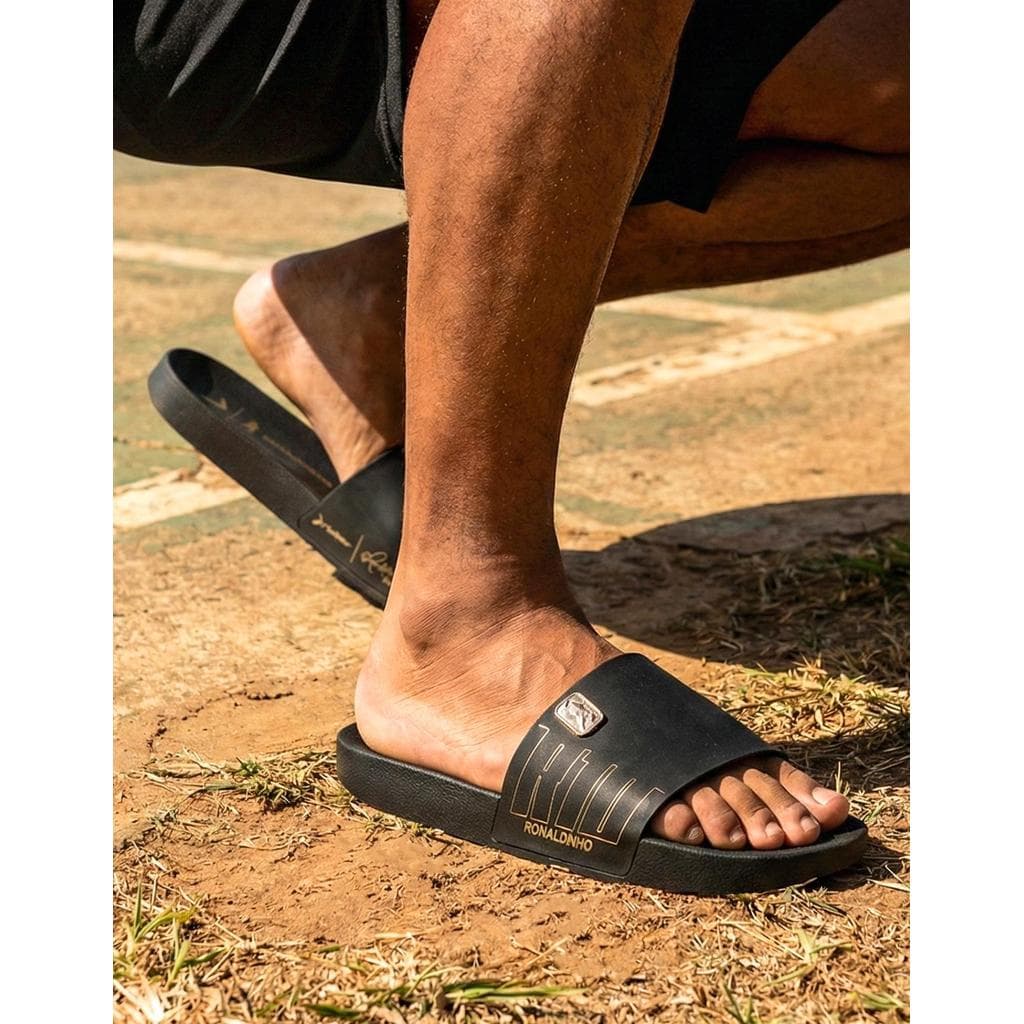 Chinelo Slide Rider R10 Ronaldinho Gaúcho Bruxo Masculino 12562