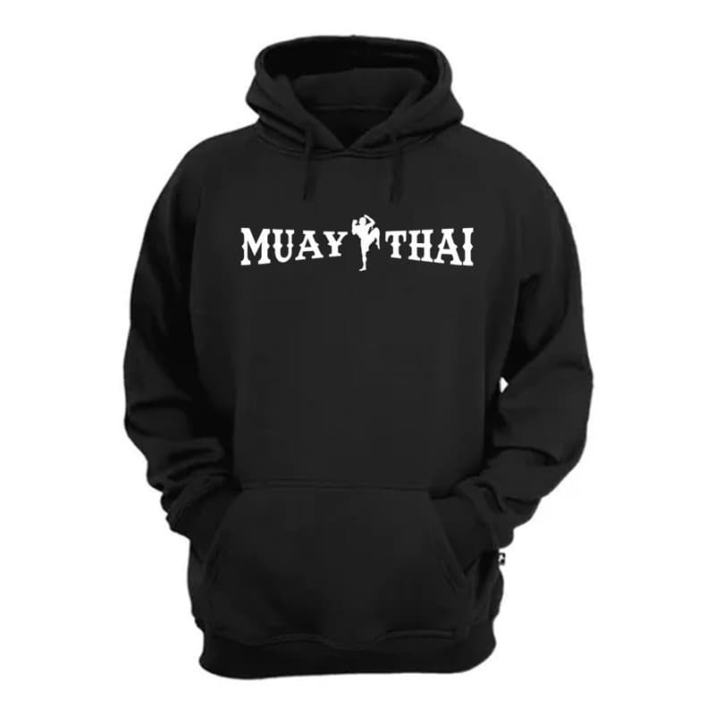 Blusa de Moletom Muay Thai Unissex Flanelada Com Capuz e Bolso  Malha Grossa Rita Modas