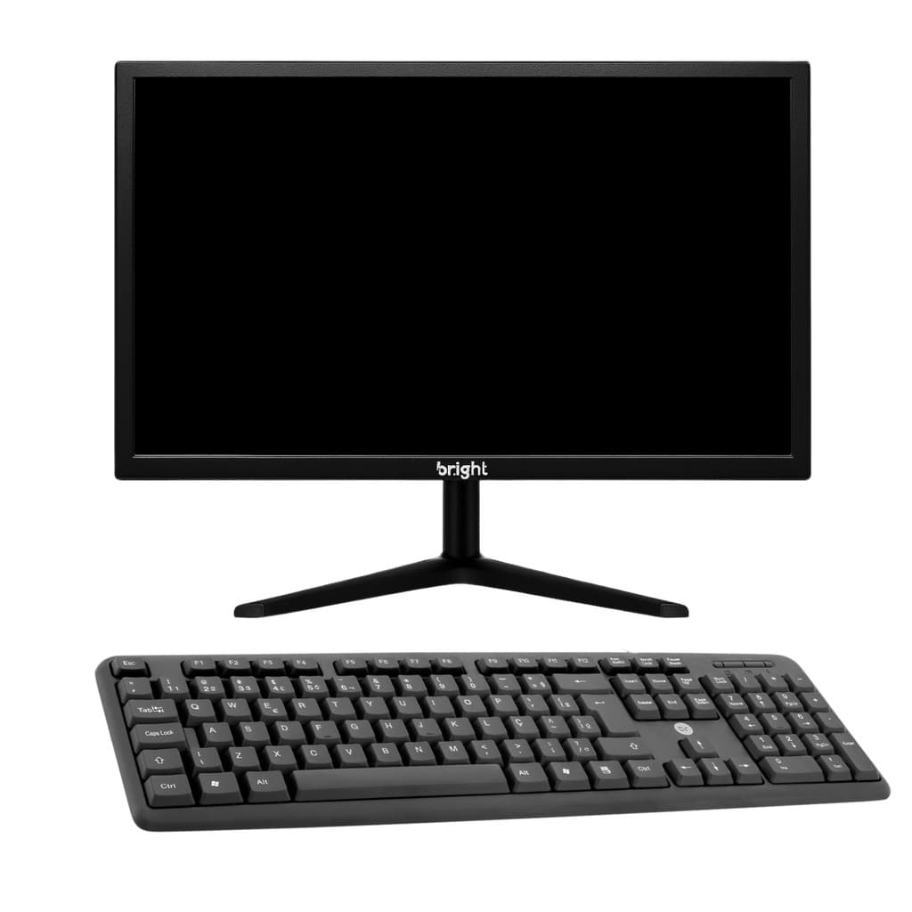 Kit Monitor 27" + Teclado Usb Para Computador Bright
