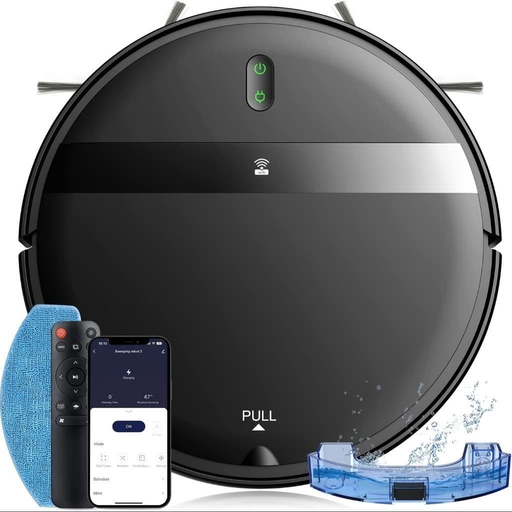 Robô aspirador 3 em 1  Inteligente, Automático, Silencioso, Sucção Potente, Sensor Antiqueda e Autonomia Longa