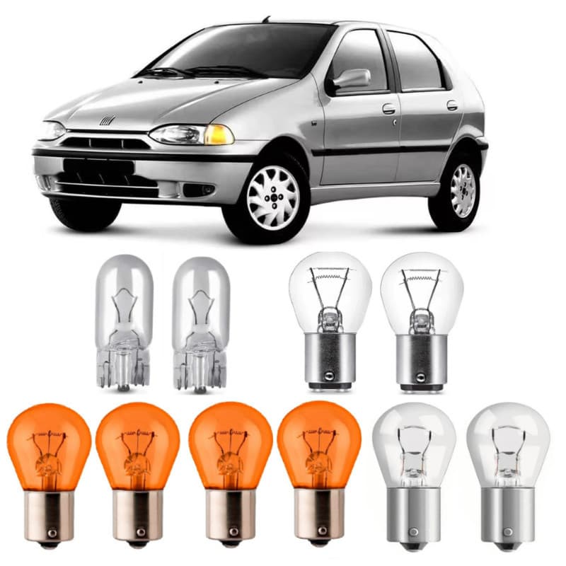 10 Lâmpadas Halógena Para Lanterna Traseira Seta Ré e Freio Fiat  Palio 1996 A 00