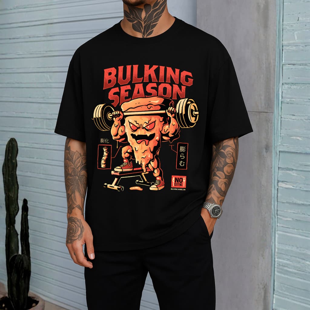 Camisa Camiseta T-Shirt Oversized Bulking Treino Streetwear Academia -id083