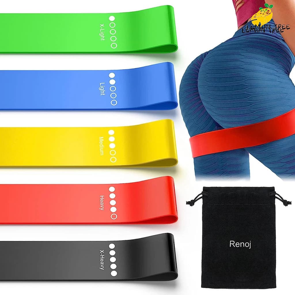 kit 5 Faixas Elástica de Resistência para yoga Pilates Treino Academia- Entrega Rapido
